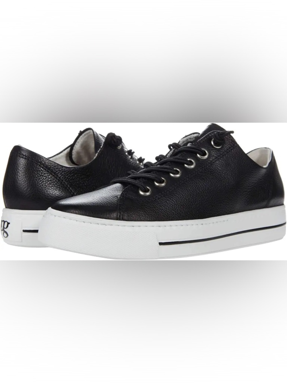 Paul green Hadley Platform Black Leather Sneaker size 6US / 3.5UK $378